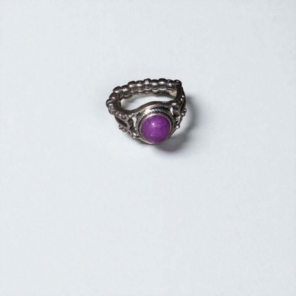 Silver and Purple Ring
